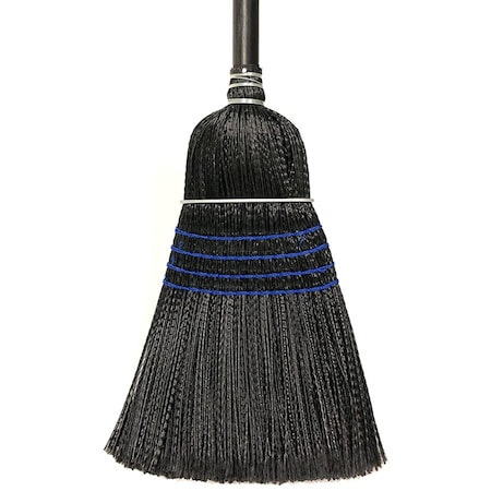 Genuine Joe Lobby Broom - 39in Wooden Handle -  Black, 12PK GJO18412